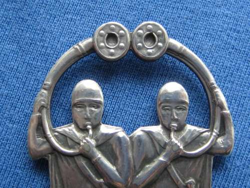 Rare Vintage Silver Plated  Paper Knife Copenhagen Denmark Figural Handle