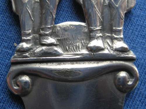 Rare Vintage Silver Plated  Paper Knife Copenhagen Denmark Figural Handle