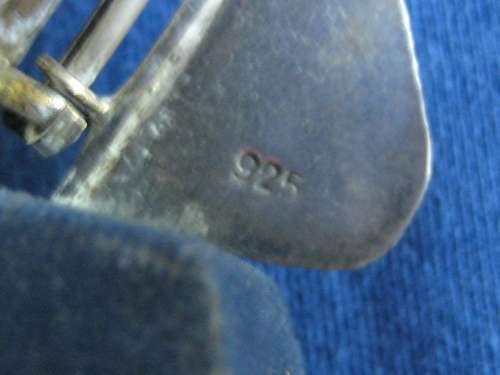 Sterling Silver Model of an Arabian Dhow stamped 925 on Blue Felt Plinth