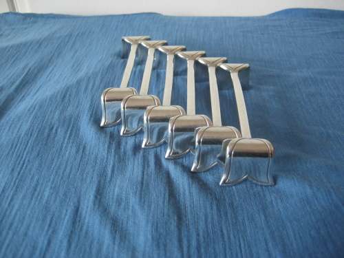 Vintage Set of 6 Silver Plated KNIFE RESTS Keltum Netherlands