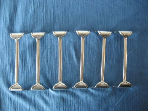 Vintage Set of 6 Silver Plated KNIFE RESTS Keltum Netherlands