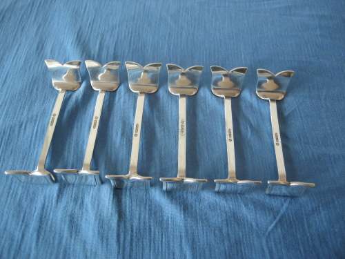 Vintage Set of 6 Silver Plated KNIFE RESTS Keltum Netherlands