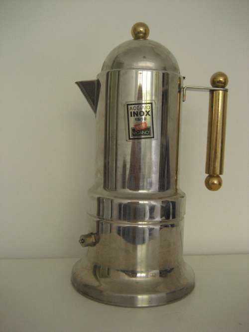 Moka Pot / Expresso Maker - Vev Vigano 18/10 Stainless Steel 12 Cup - Striking Retro Design