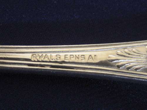 Six Kings Pattern Silver Plated Soup Spoons