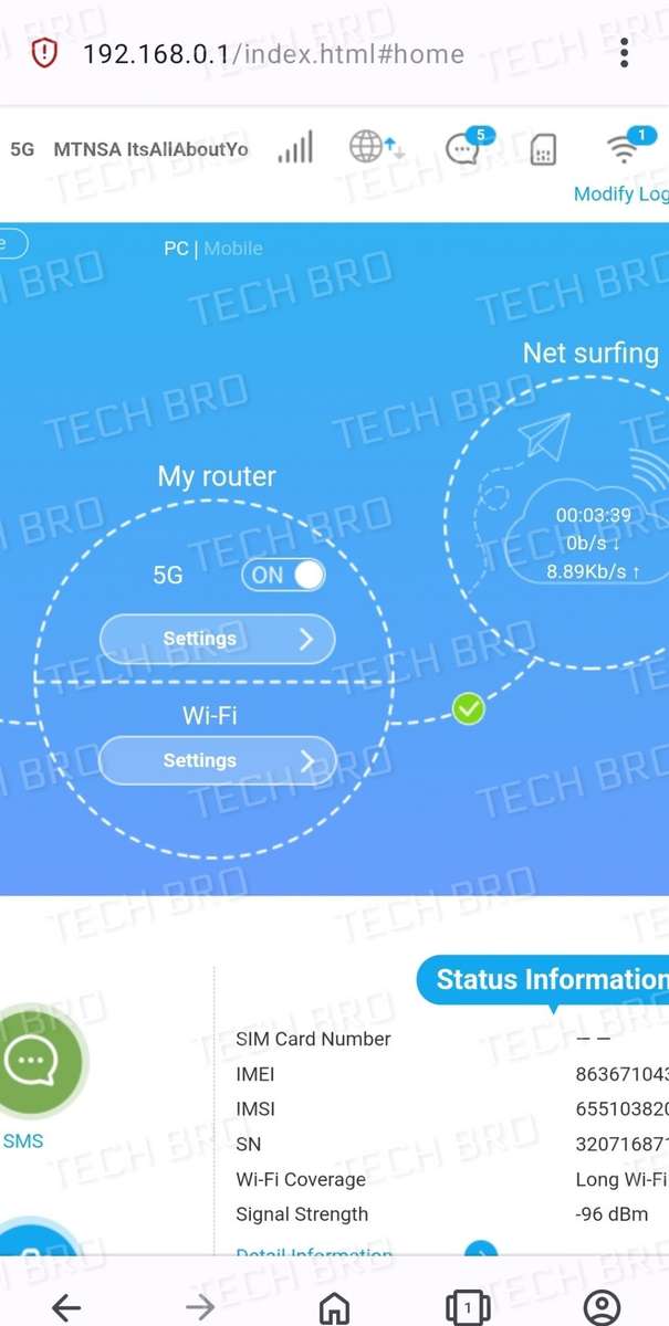 ZTE MC801A 5G Unlocked Indoor WiFi Router (All Networks)