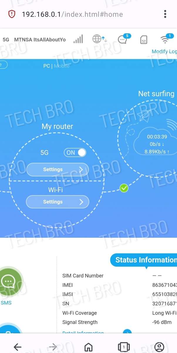 ZTE MC801A 5G Unlocked Indoor WiFi Router (All Networks) ICASA Approved