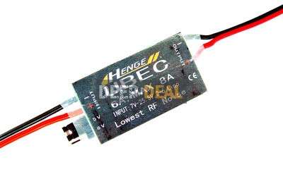 HENGE output :5v/6v 6A/8A ,2-6S LIPO Input Switch Mode UBEC BEC