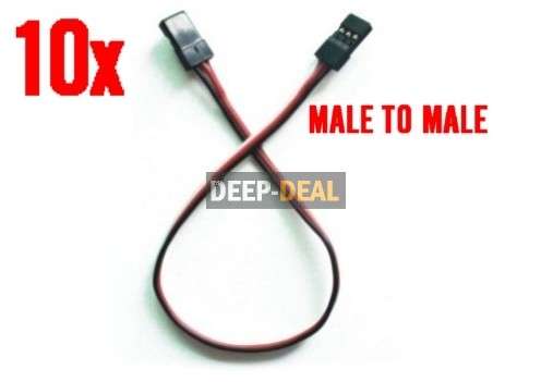 10X 10cm Servo Extension Lead Wire Cable MALE TO MALE KK MK MWC