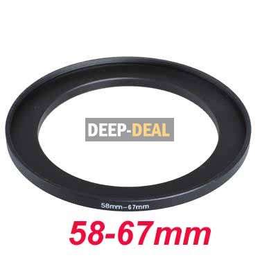 58mm-67mm 58-67 mm 58 to 67 Step Up Ring Filter Adapter