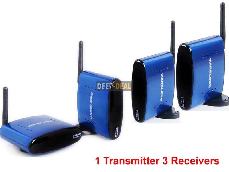 5.8 GHz Wireless A/V Sender and Receiver 1 Sender 3 Receiver 200m
