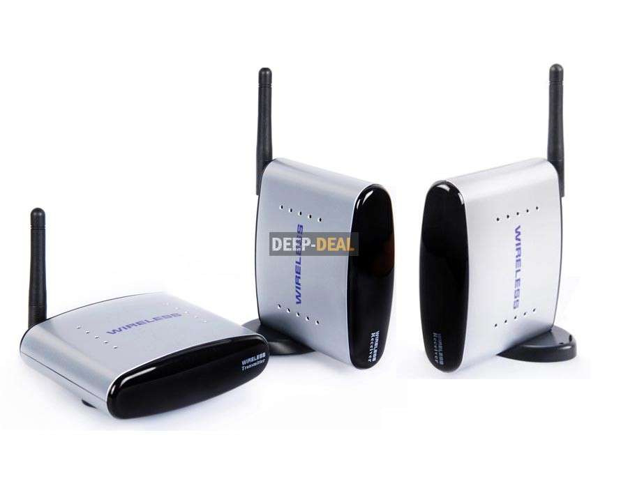 2.4GHz PAT-330 Wireless Audio Video AV Transmitter with 2 Receiver
