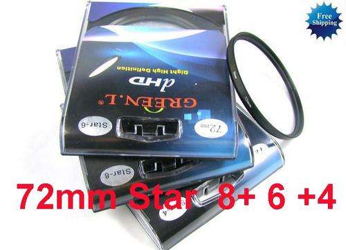 Green.L 72 mm Star 8 + 6+ 4 Point Filter for 72 mm LENS