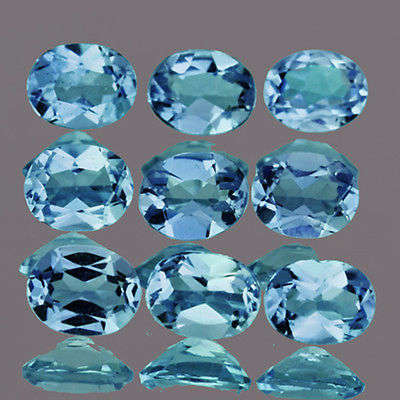 Natural Oval Sky Blue Topaz 4pc 1.10ct