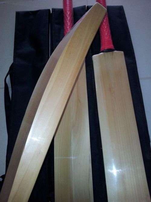 Ally Sports Custom made thick edge 45 mm premium willow cricket bat full size nude with bat cover
