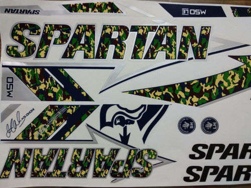 Spartan premium Custom made cricket bat sticker set bat repair kit for full size bat