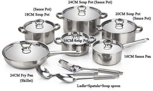 15 Piece Dolphin Cookware Set