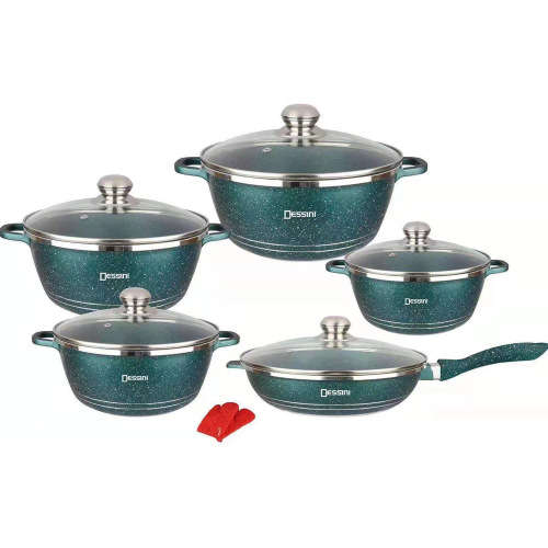 Dessini Cookware Set Non-stick pan soup Pot Set casserole deep frying pan cooking pot set