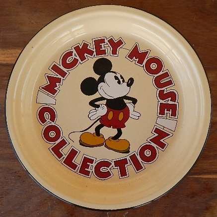 Authentic thick enamel Disney Mickey Mouse plate