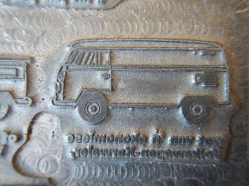 Rare printing plates of VW Kombi advert (2 of 2)
