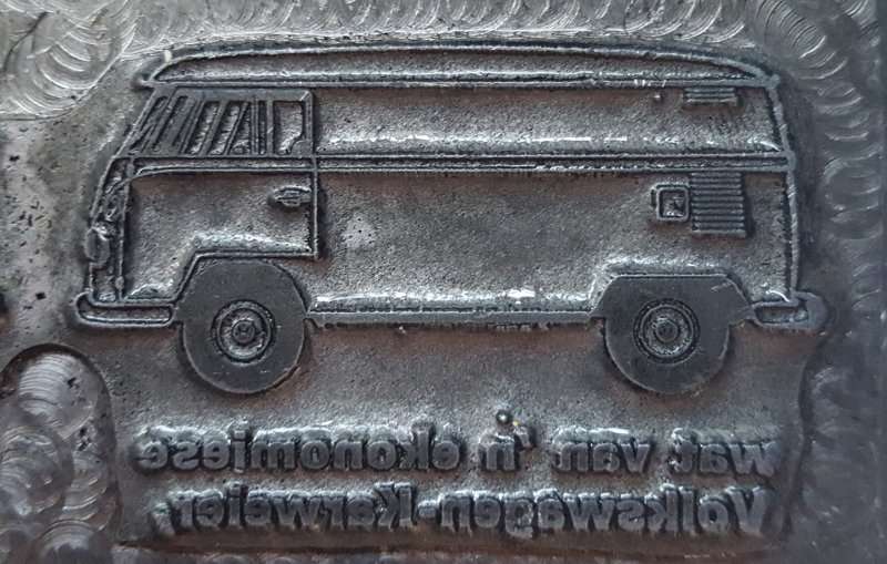 Rare printing plates of VW Kombi advert (2 of 2)