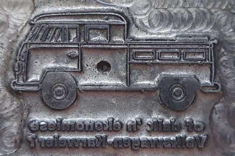 Rare printing plates of VW Kombi advert (2 of 2)