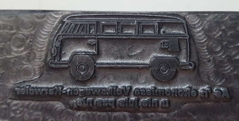 Rare printing plates of VW Kombi advert (2 of 2)