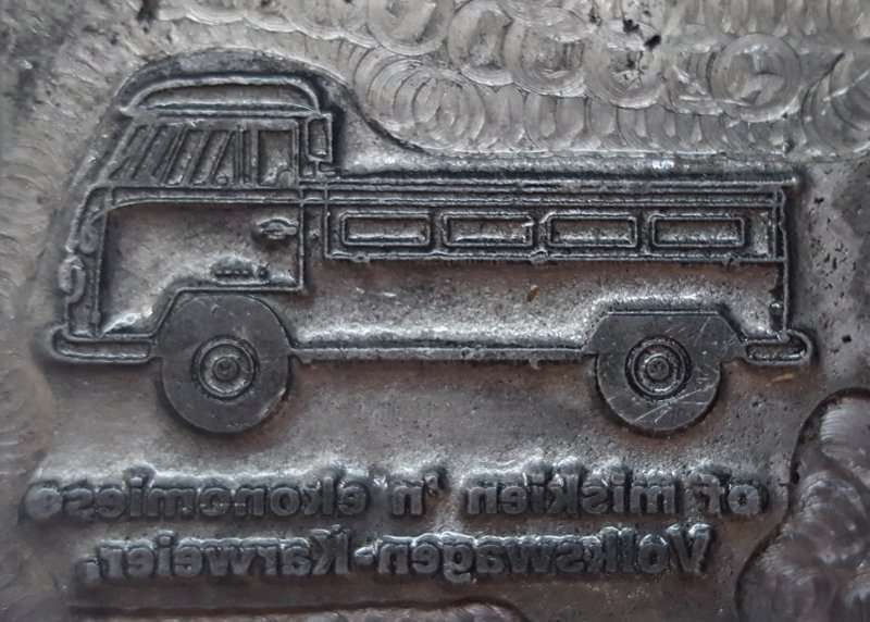 Rare printing plates of VW Kombi advert (2 of 2)