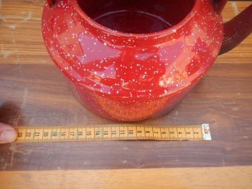 Red enamel coffee pot