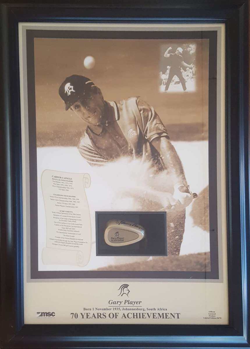Autographed Gary Player gold club