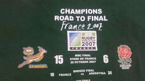 Rugby World Cup 2007 winners T-shirt