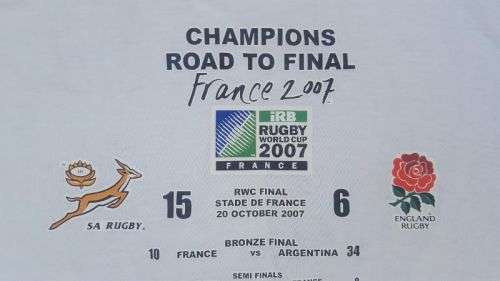 Rugby World Cup 2007 winners T-shirt