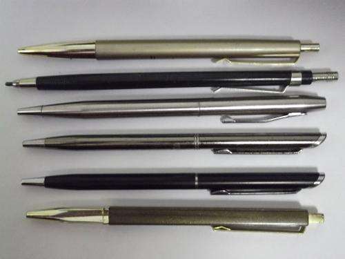 Architect's clutch pencil plus Assorted lot of pens