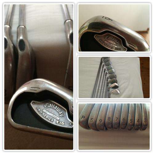 Callaway x16 steelhead irons (3,4,5,6,7,8,9,PW,SW) and FREE Slazenger 2 ball putter + 56deg wedge