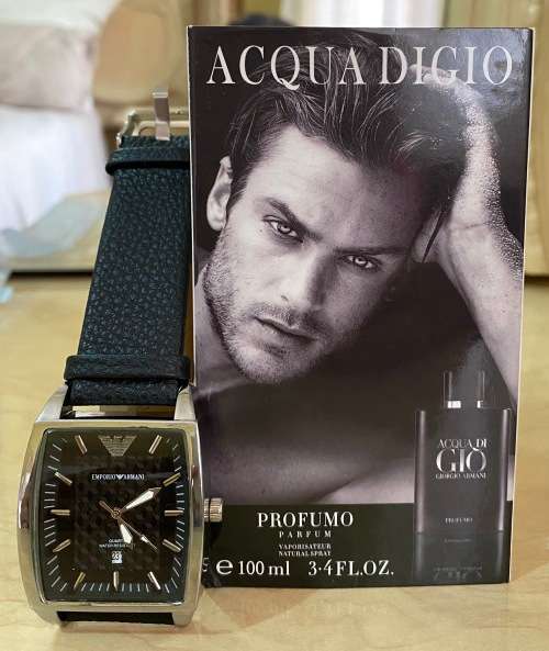 ARMANI WATCH AND PERFUME COMBO