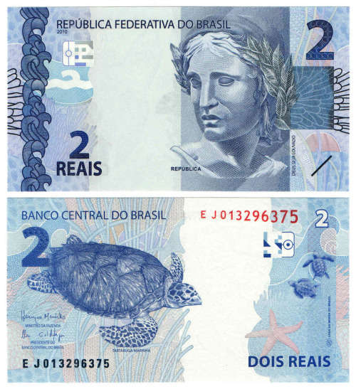 Brazil - 2 Reais 2010 (2017) UNC