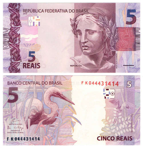 Brazil - 5 Reais 2010 (2018) UNC