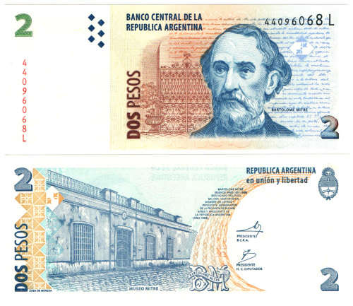 Argentina - 2 Pesos 2002 (2010) UNC