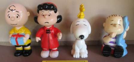 CHARLIE BROWN, LUCY, SNOOPY & LINUS FIGURINES