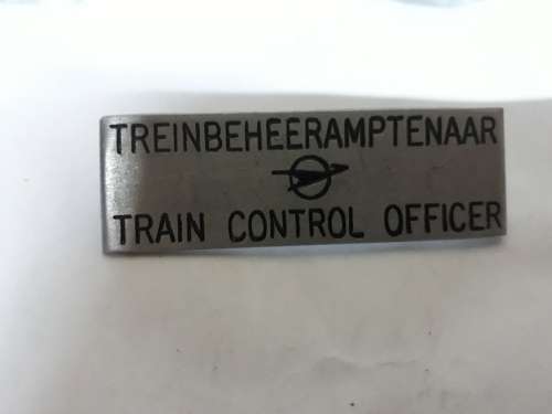 Vintage Genuine Leather briefcase with badge