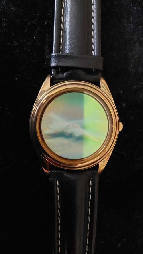 Vintage Fossil HG-9107 Night Flight hologram Watch 1992