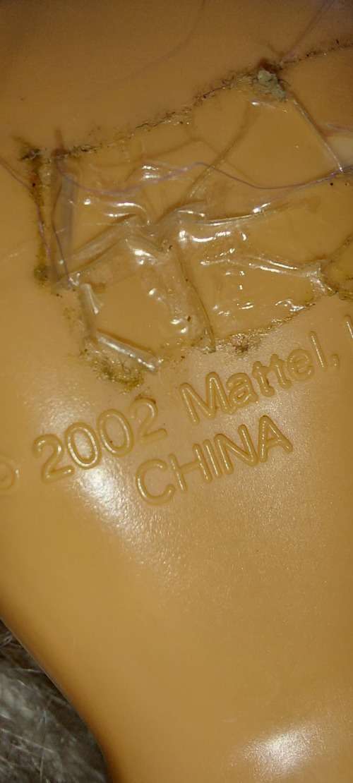 7 X Barbies (1966-2002) with bag of clothes and accessories