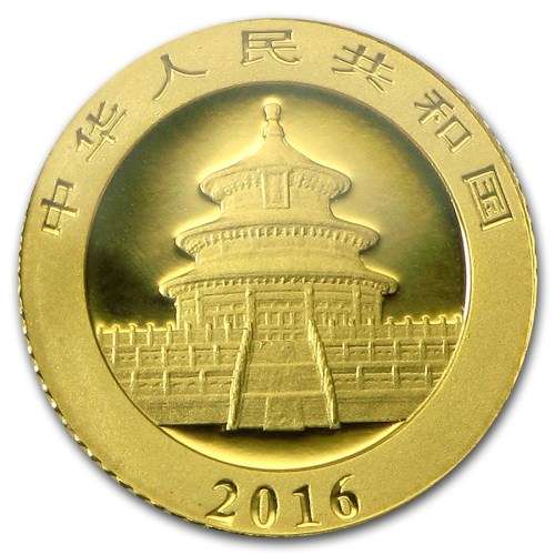 2016 China 1 gram Gold Panda BU