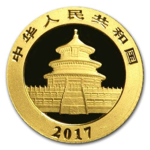 2017 China 1 gram Gold Panda BU
