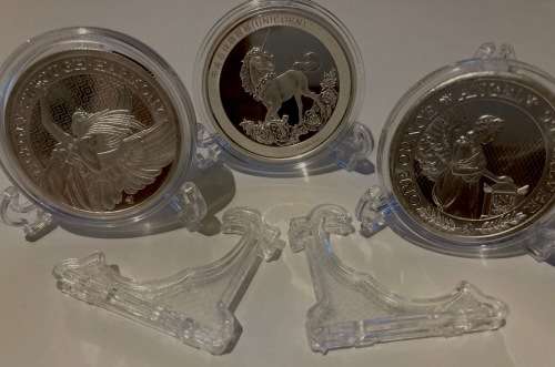 Transparent Display Stand for 1oz Coins / Rounds (5 per pack)