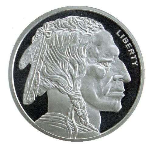 1/10th oz Buffalo Silver Round BU