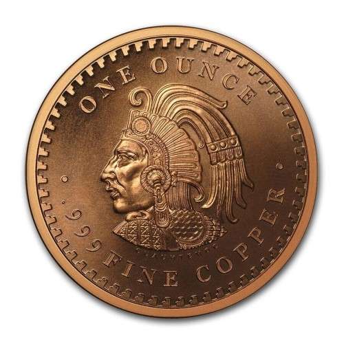 1 oz Copper Round - Aztec Calendar