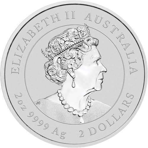 2023 Australia 2 oz Silver Lunar Rabbit BU (Series III)