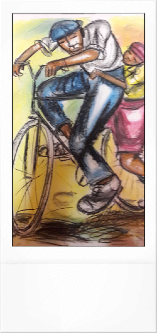 Original Selesho-Bicycle couple