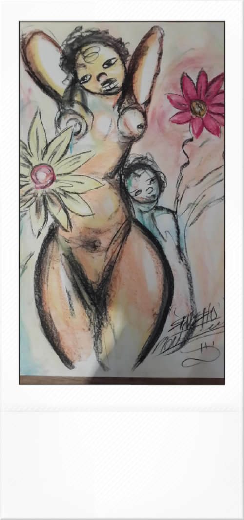 Original Selesho-Bonanza  painting for sale - LARGE- 860MMX 610MM-VALUED AT R3000