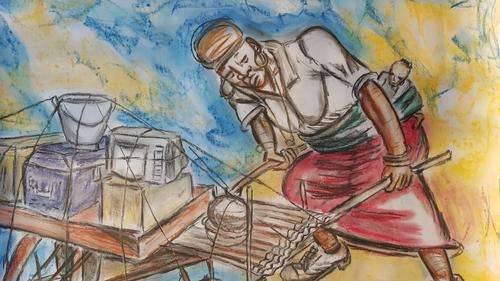 Original Selesho-BIG Bonanza  painting for sale -X LARGE- 860MMX 610MM-VALUED AT R5000